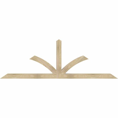 Ekena Millwork Richland Rough Sawn Timber Gable Bracket, Douglas Fir, 96"W x 32"H x 4"D x 4"F, 8/12 Pitch GBW096X32X0404RIC00RDF